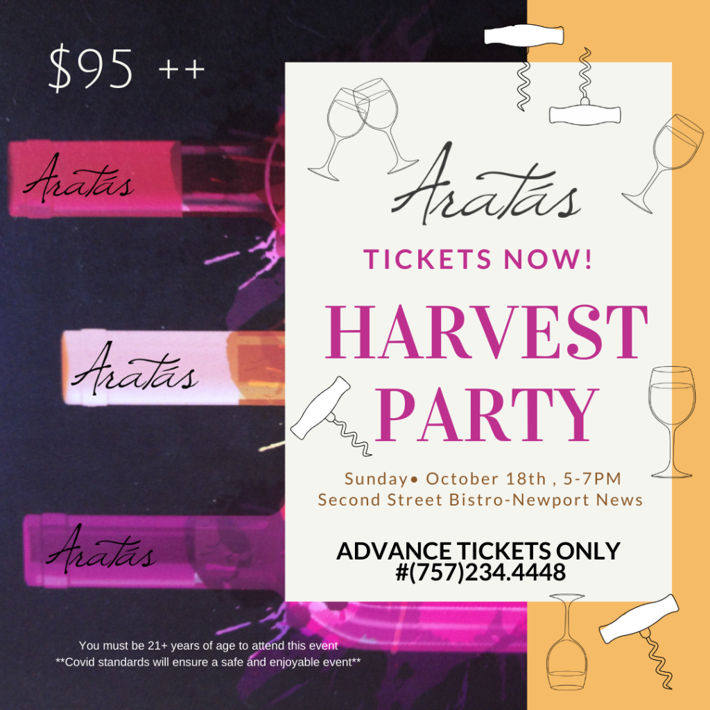 2020 Aratas Harvest Party Ticket Information